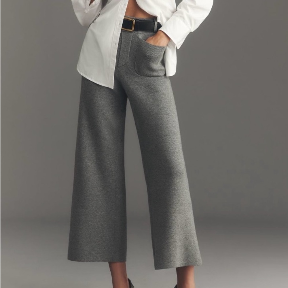 The Colette Sweater Knit Crop Wide-Leg
Pants by Maeve